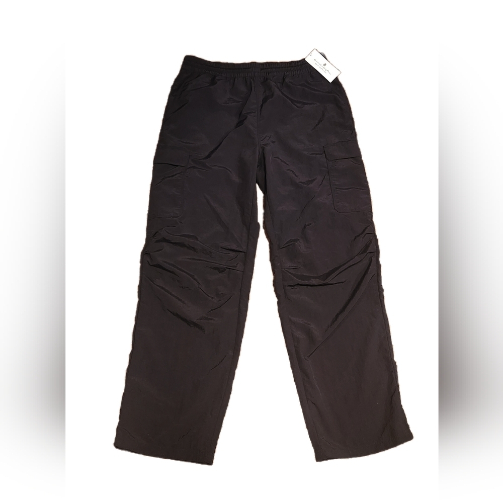 NWT Spiritual Gangster Journey Black Nylon Cargo Pants- Large
